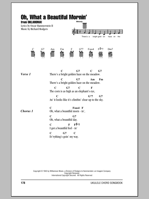 Product gallery: Page 1 of 1 Oh, What A Beautiful Mornin' (from Oklahoma!), Rodgers & Hammerstein