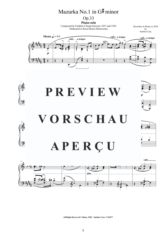Produktgalerie: Seite 4 von 11 4 Mazurkas Op.33 für Klavier - Vollständige Partituren, , Klavier Solo