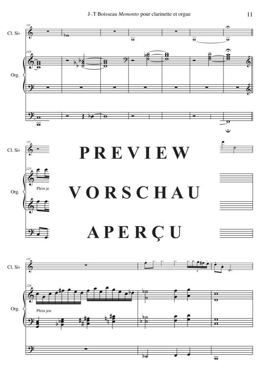 Product gallery: Page 12 of 20 Memento , , (clarinet in Bb + organ)