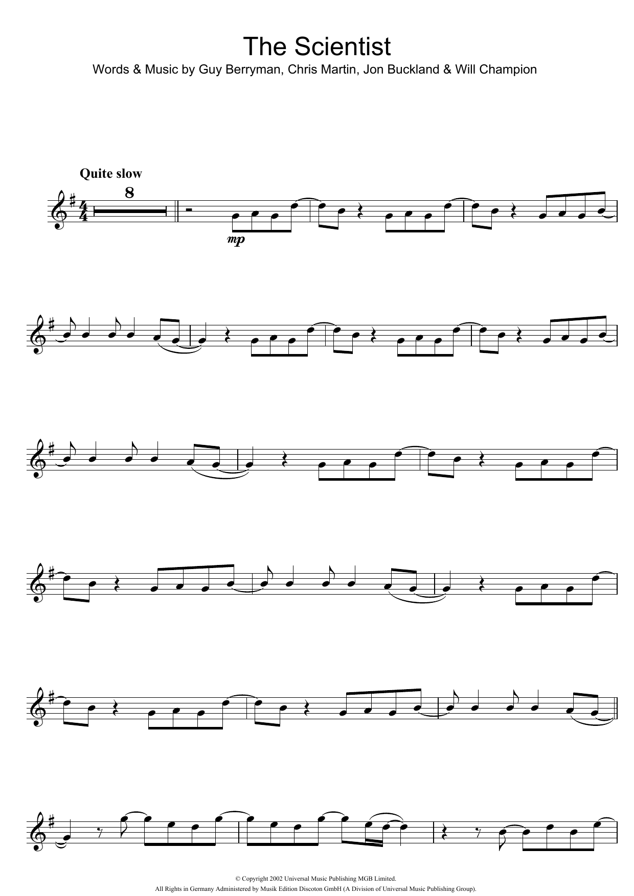 Product gallery: Page 1 of 1 The Scientist, Coldplay