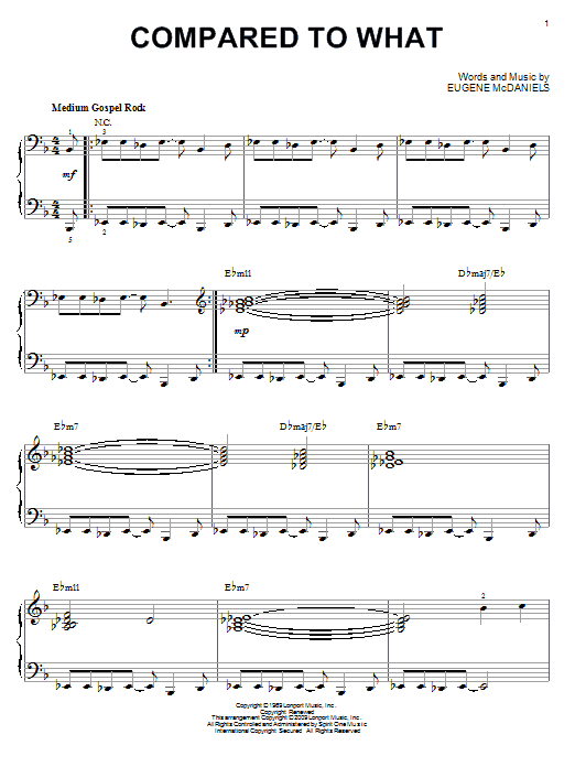 Product gallery: Page 1 of 1 Compared To What (arr. Brent Edstrom), Les McCann