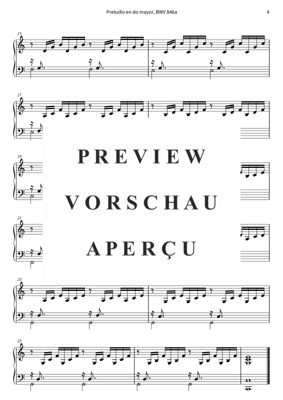 gallery: Preludio en do mayor - BWV 846a, , (Klavier Solo)
