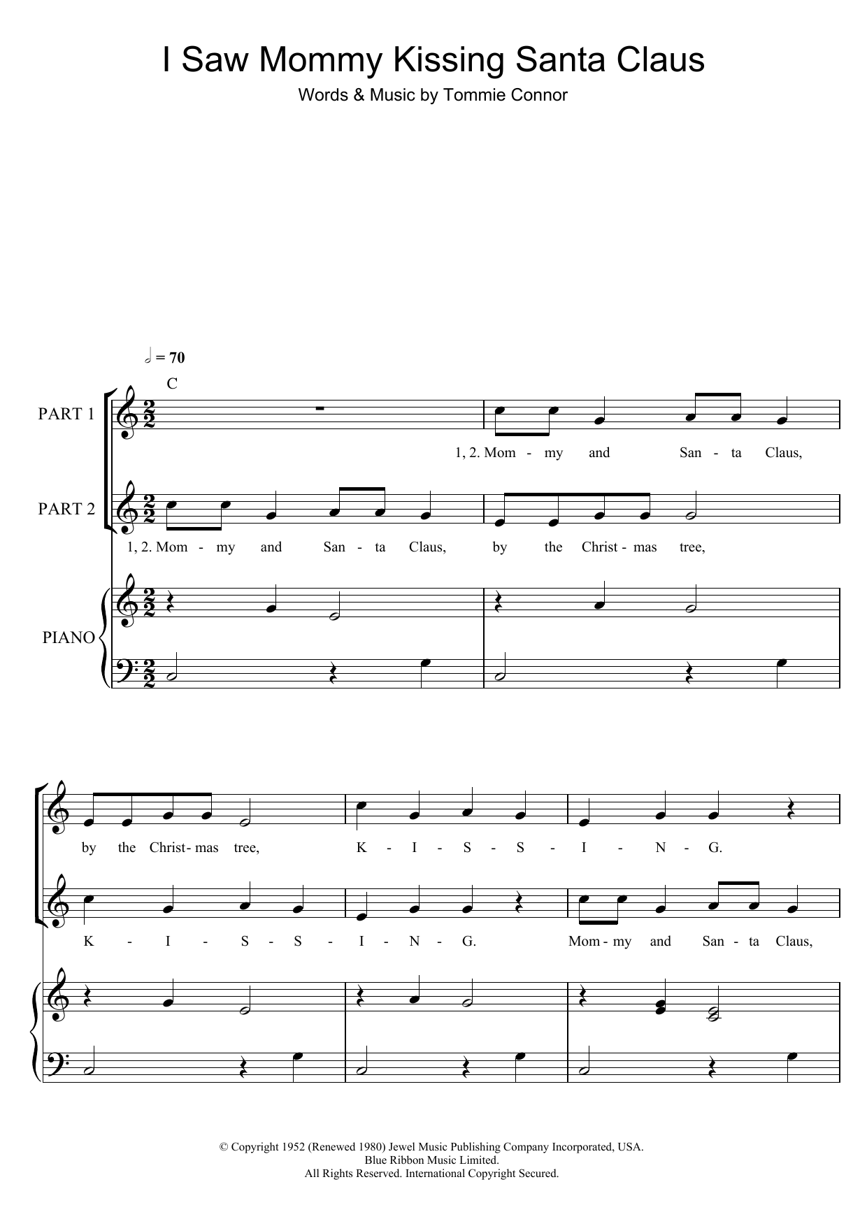 Product picture to: I Saw Mommy Kissing Santa Claus (arr. Rick Hein)
