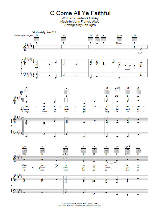 Product gallery: Page 1 of 1 O Come All Ye Faithful, Bob Dylan
