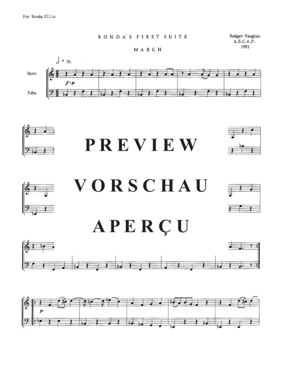 Produktgalerie: Seite 13 von 20 Ronda´s First Suite , , (Duett für Horn + Tuba)
