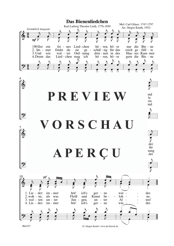 gallery: Das Bienenliedchen, , Gemischter Chor