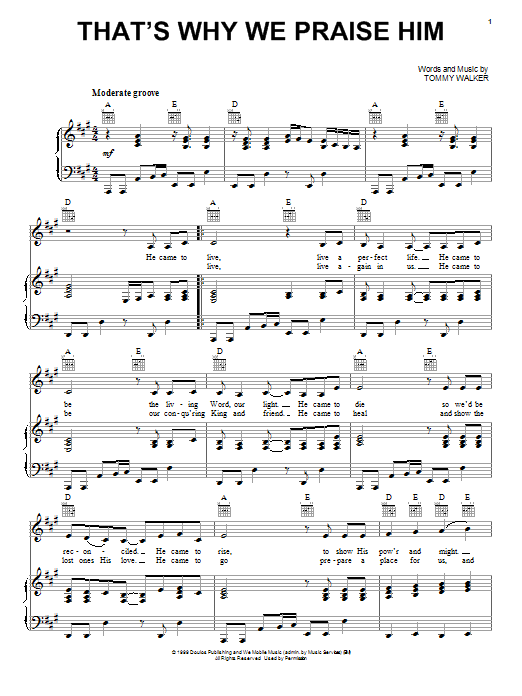 Produktgalerie: Seite 1 von 1 That's Why We Praise Him, Tommy Walker, Gesang, Gitarre, Klavier