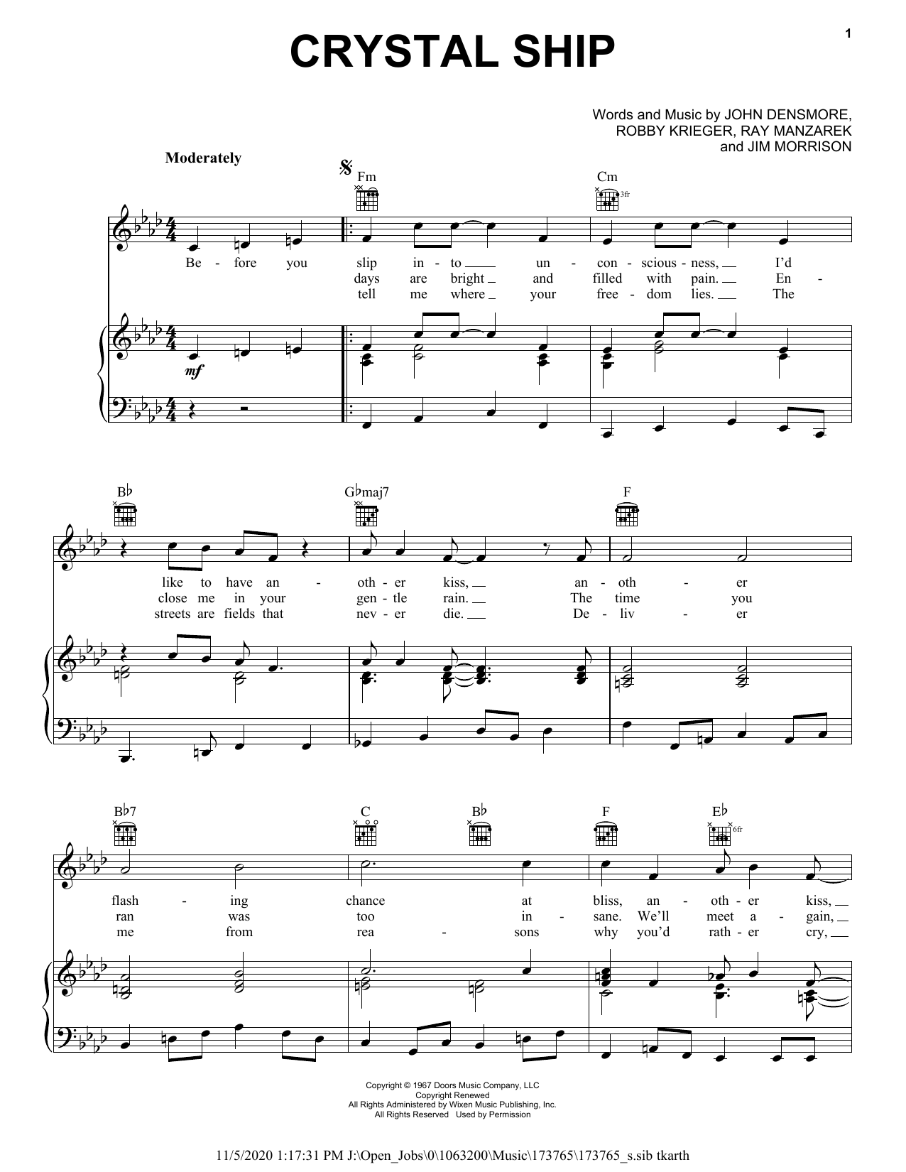 Product picture to:  Crystal Ship - The Doors