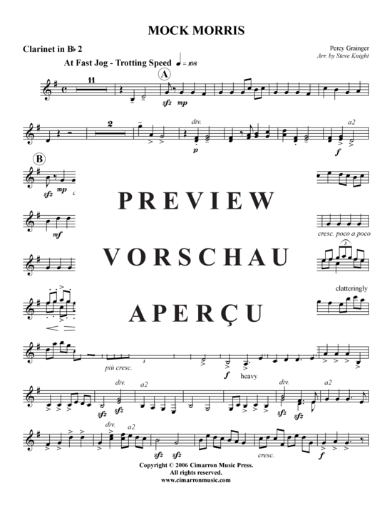 Product gallery: Page 16 of 21 Mock Morris , , (clarinet choir)