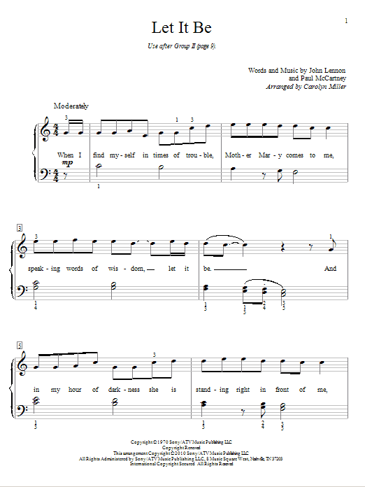 Produktgalerie: Seite 1 von 1 Let It Be, The Beatles, Klavier