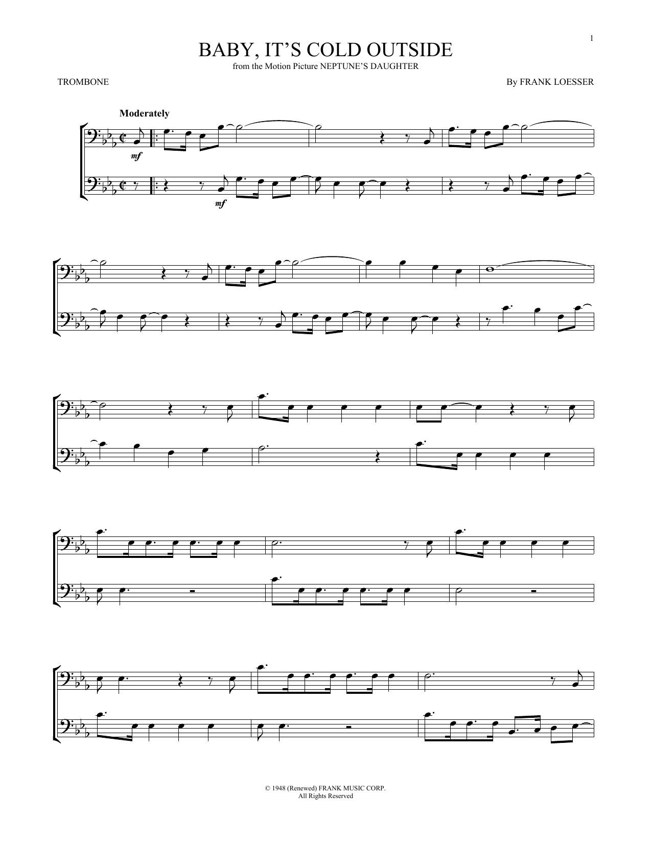 Product gallery: Page 1 of 1 Baby, It's Cold Outside, Frank Loesser