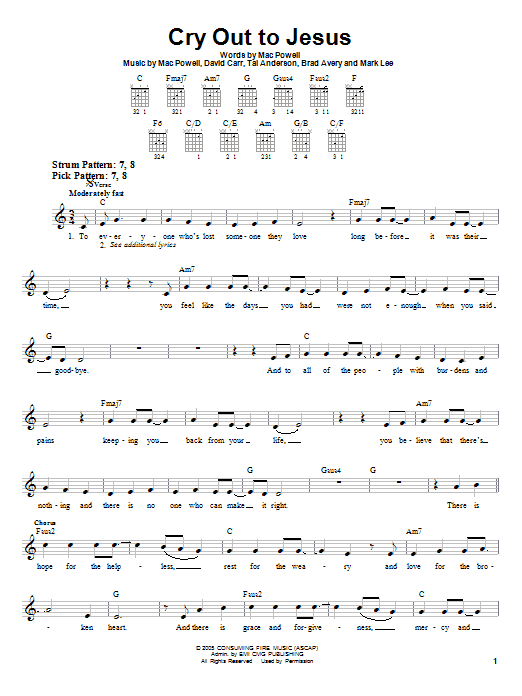 Product gallery: Page 1 of 1 Cry Out To Jesus, Third Day