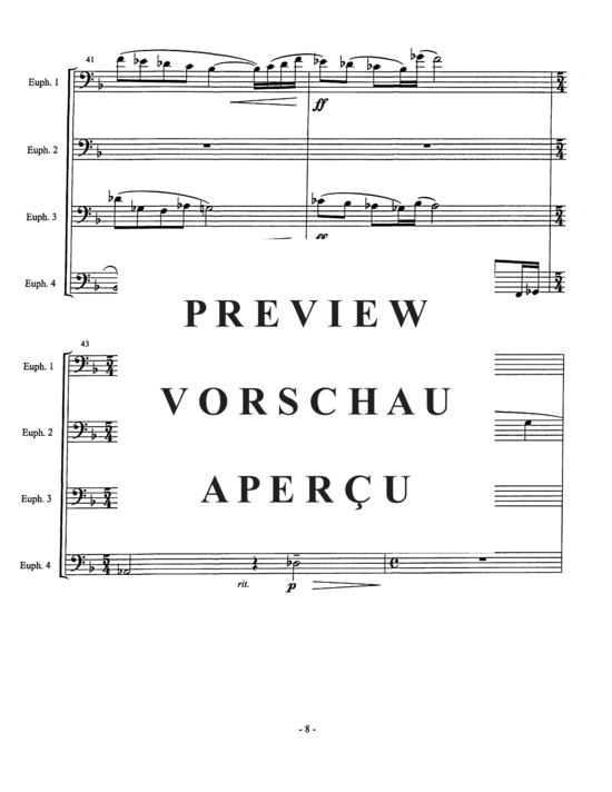 Product gallery: Page 11 of 21 Adagio , , (Euphonium/Tuba Quartet)
