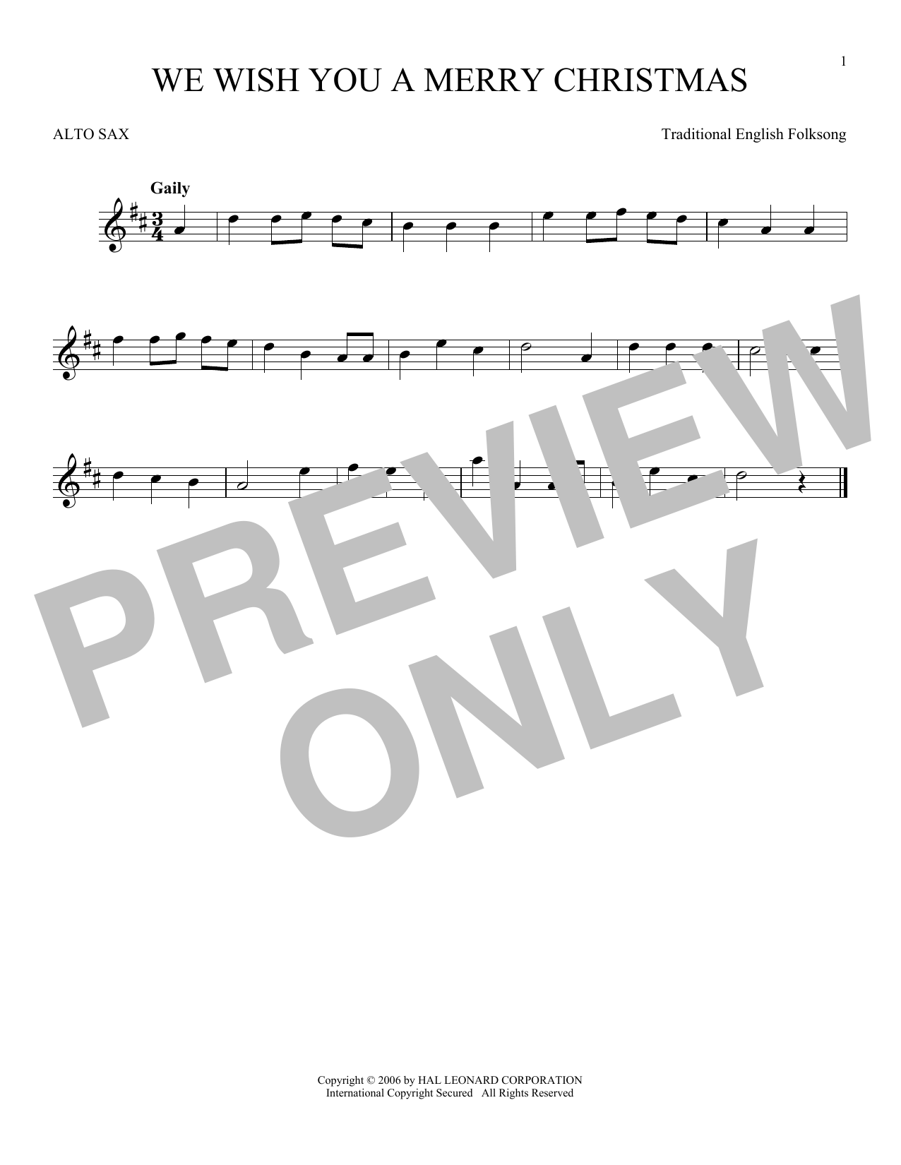 Product gallery: Page 1 of 1 We Wish You A Merry Christmas, Traditional English Folksong