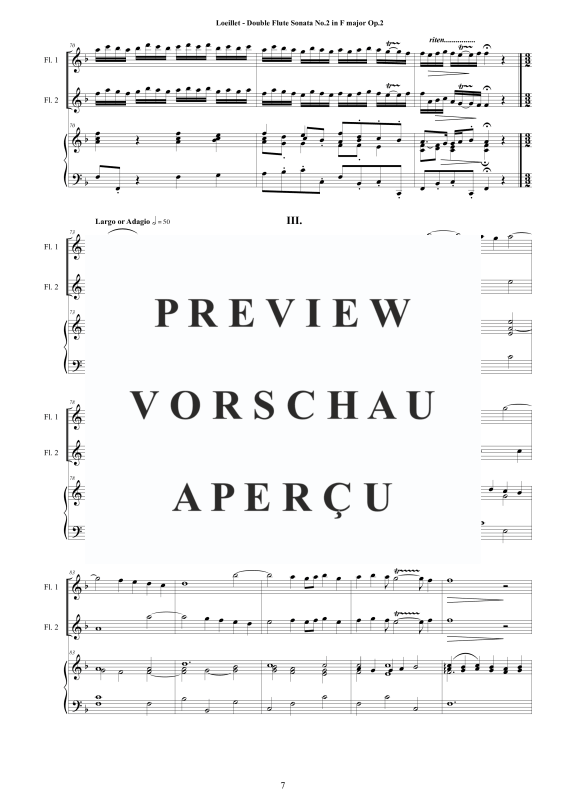 Produktgalerie: Seite 8 von 11 Double Flute Sonata No.2 in F major Op.2, , Zwei Flöten und Cembalo
