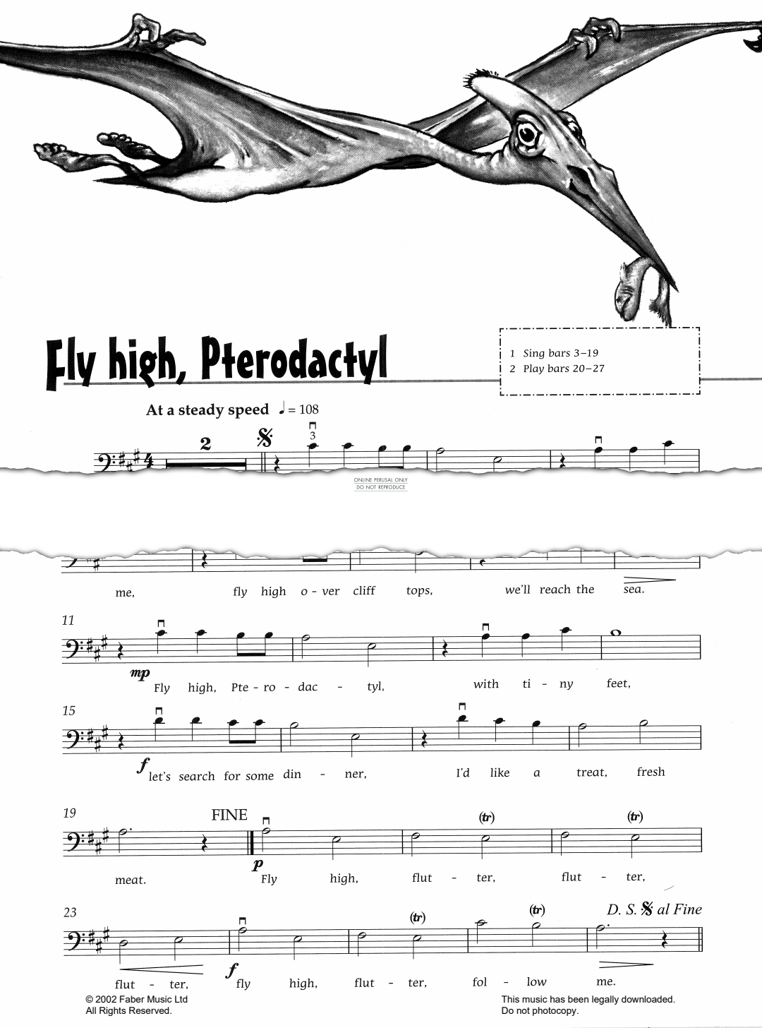 Produktgalerie: Seite 1 von 1 Fly High Pterodactyl (from 'Jurassic Blue'), Pam Wedgwood, Klavier, Violoncello