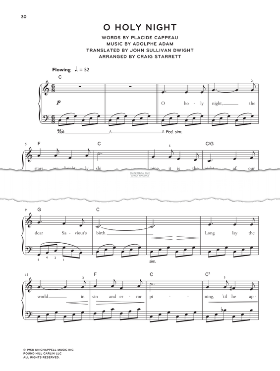 Produktgalerie: Seite 1 von 1 O Holy Night, Adolphe Adam, Klavier