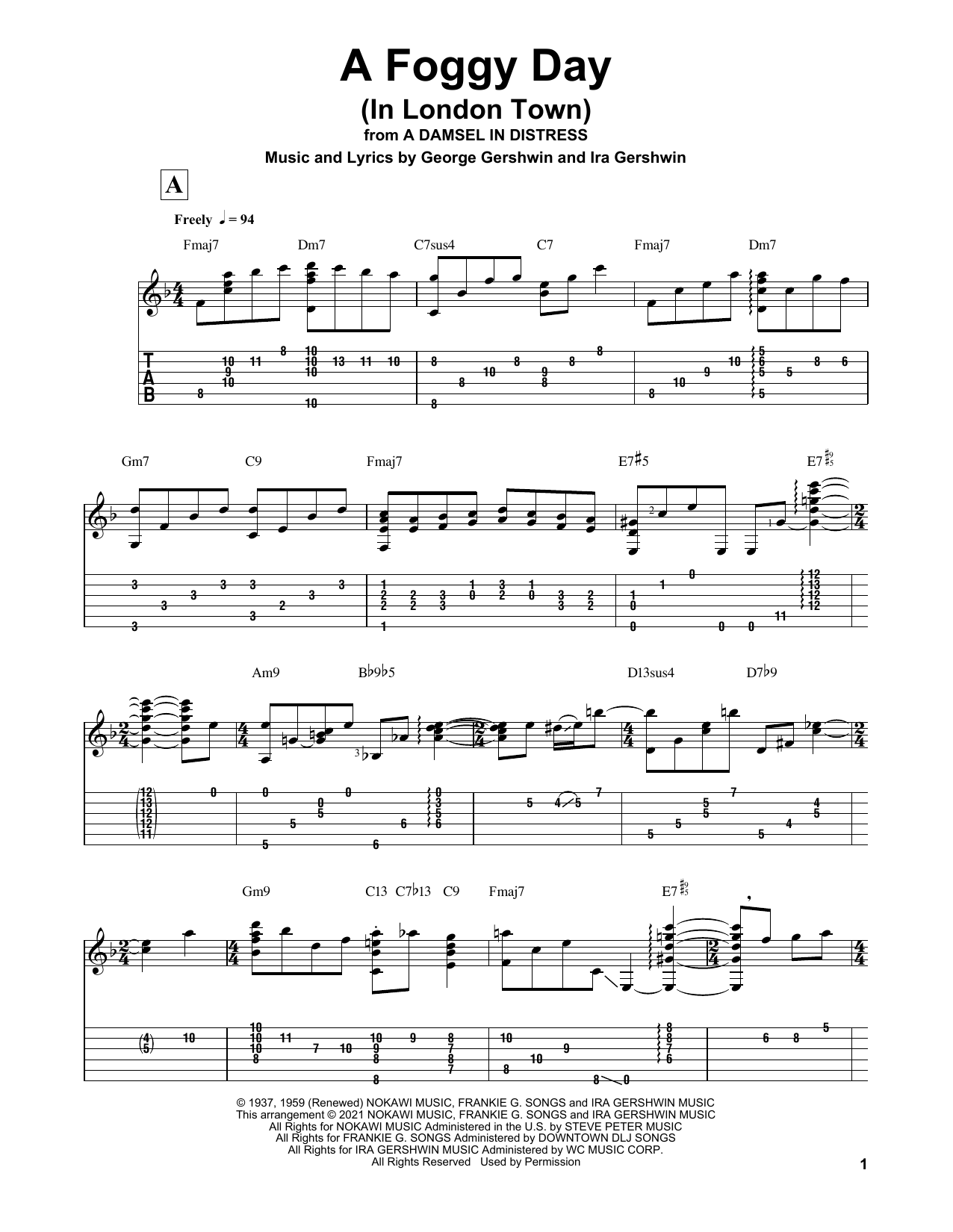 Product picture to: A Foggy Day (In London Town) (arr. Matt Otten)