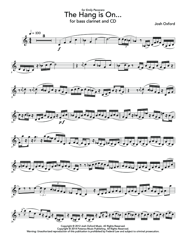 Product gallery: Page 1 of 9 The Hang is On..., , (bass clarinet and CD)