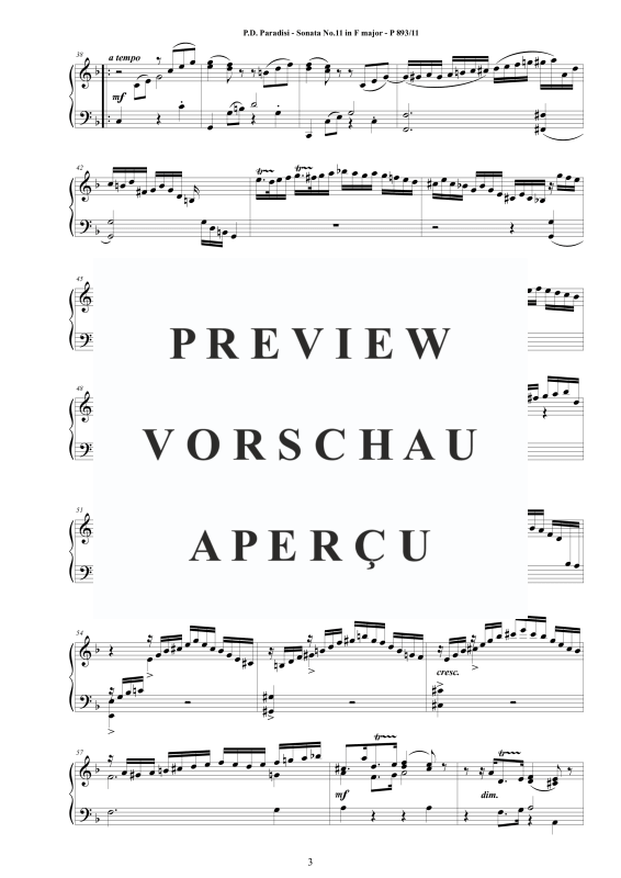 Produktgalerie: Seite 4 von 9 Sonate Nr. 11 in F-Dur, , Klavier Solo