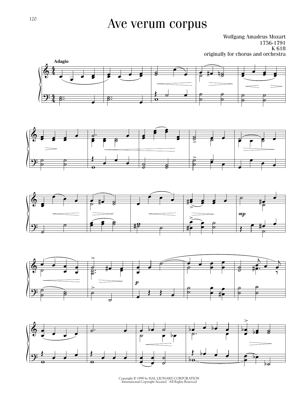 Product picture to: Ave Verum Corpus, K618 (Jesu, Word Of God Incarnate)