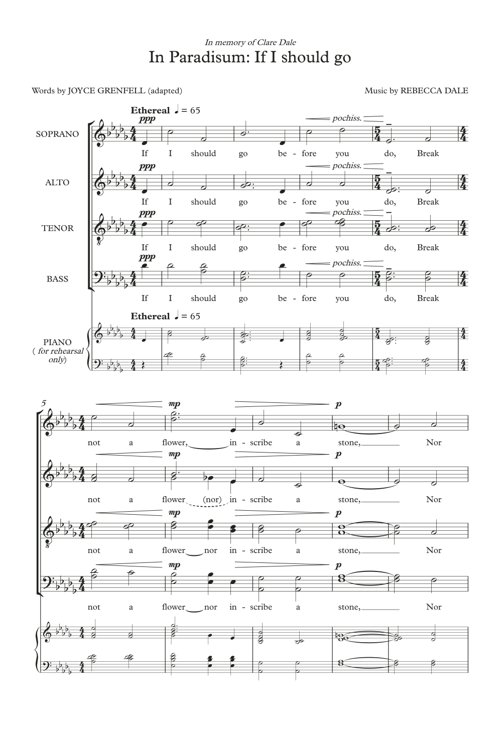 Product picture to: In Paradisum: If I Should Go (from Materna Requiem)