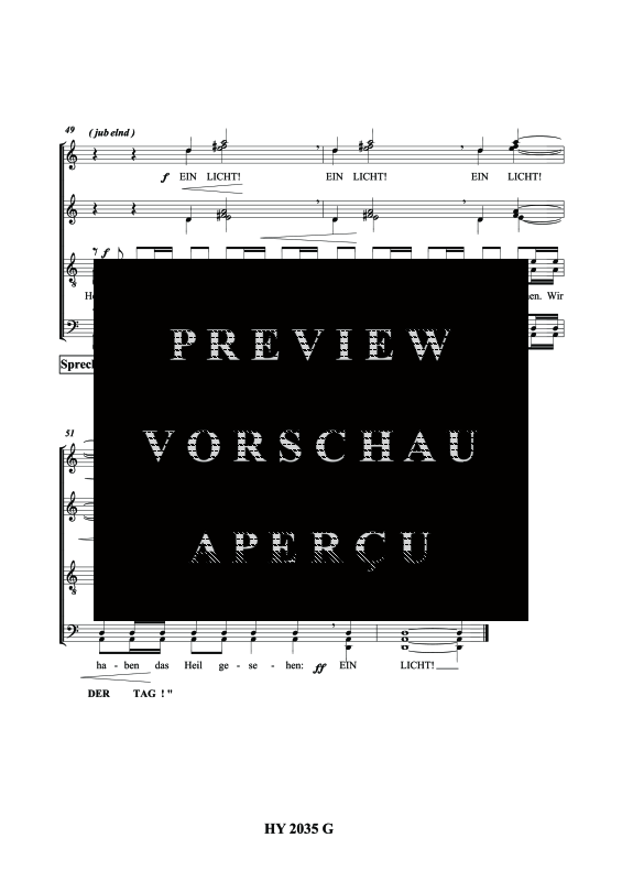gallery: Verheissung des Lichts, , (Gemischter Chor und Sprecher)