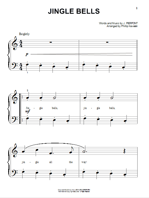 Produktgalerie: Seite 1 von 1 Jingle Bells (arr. Phillip Keveren), J. Pierpont, Klavier