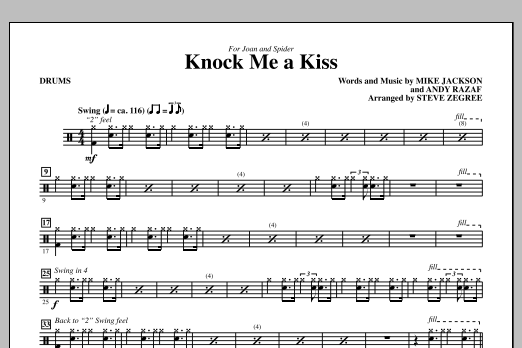 Product picture to: Knock Me A Kiss - Drums