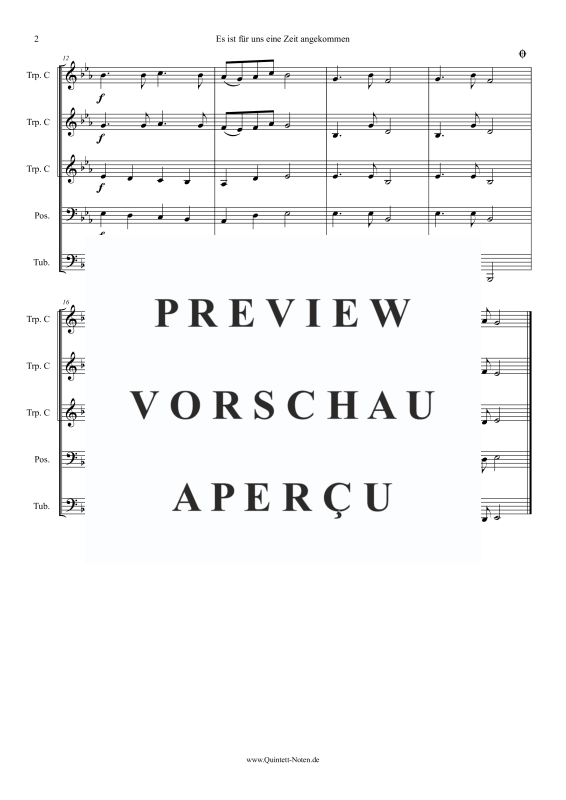 Product gallery: Page 3 of 11 Es ist für uns eine Zeit angekommen, , Brass Trio