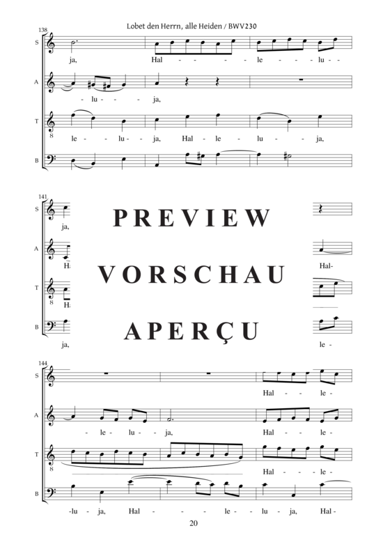 gallery: Motette Lobet den Herrn, alle Heiden BWV 230 , , (Gemischter Chor)