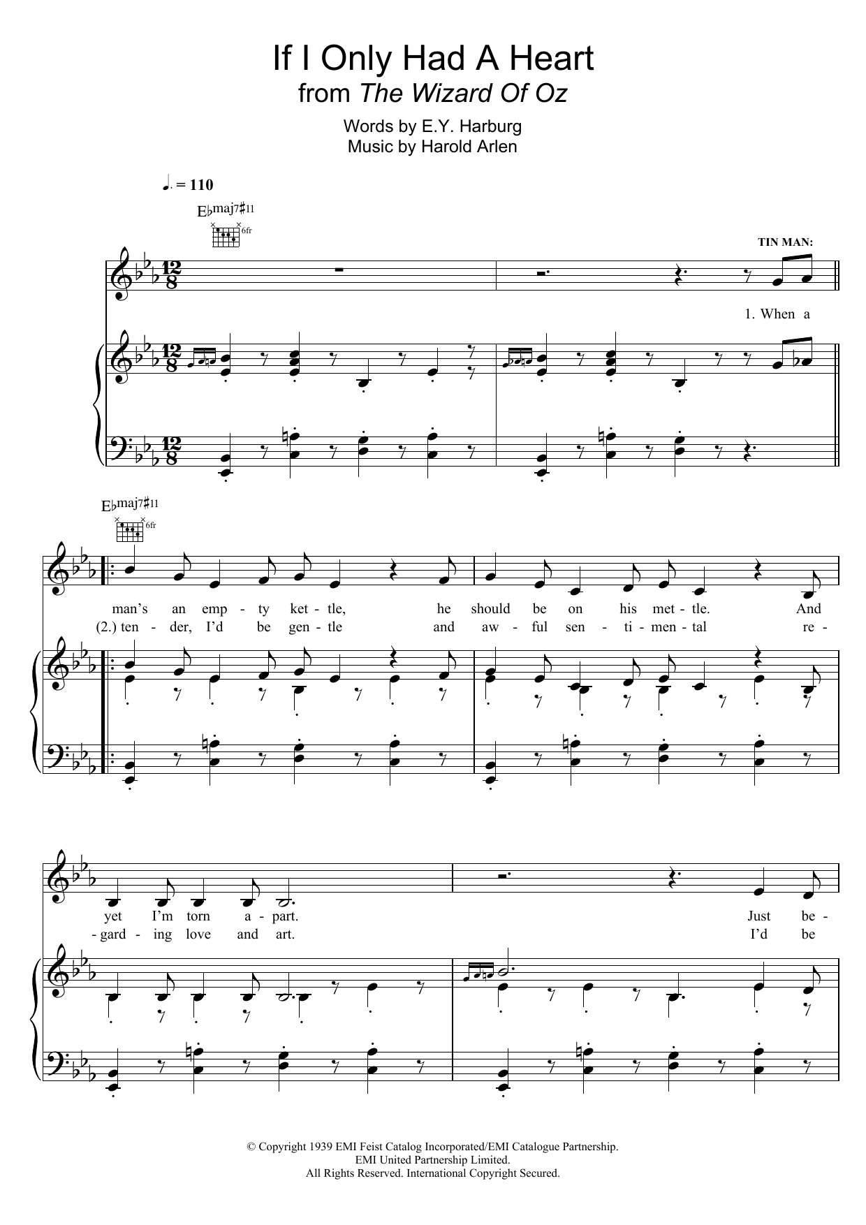 Produktbild zu: If I Only Had A Heart (from 'The Wizard Of Oz')