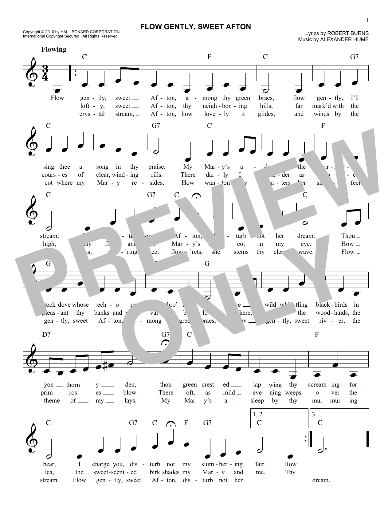 Product picture to:  Flow Gently, Sweet Afton - Robert Burns