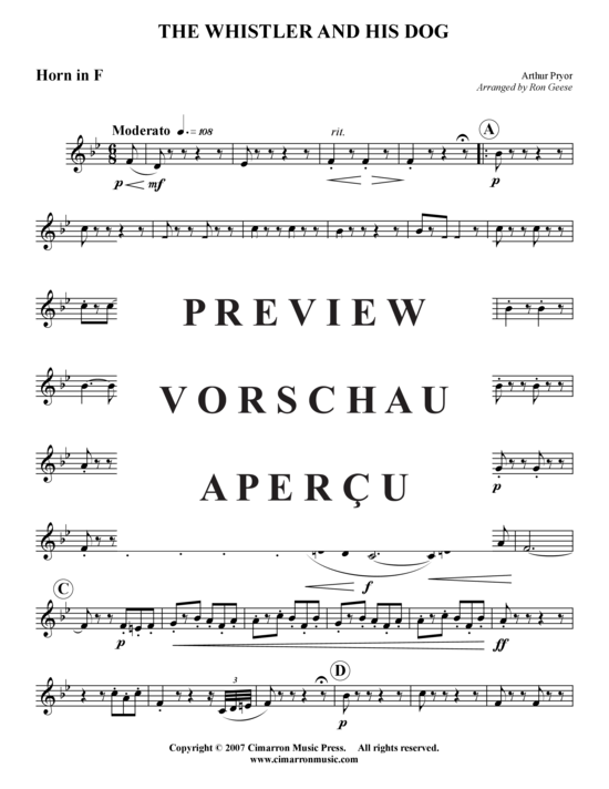 Produktgalerie: Seite 10 von 15 The Whistler and His Dog , , (Holzbläser-Quintett)