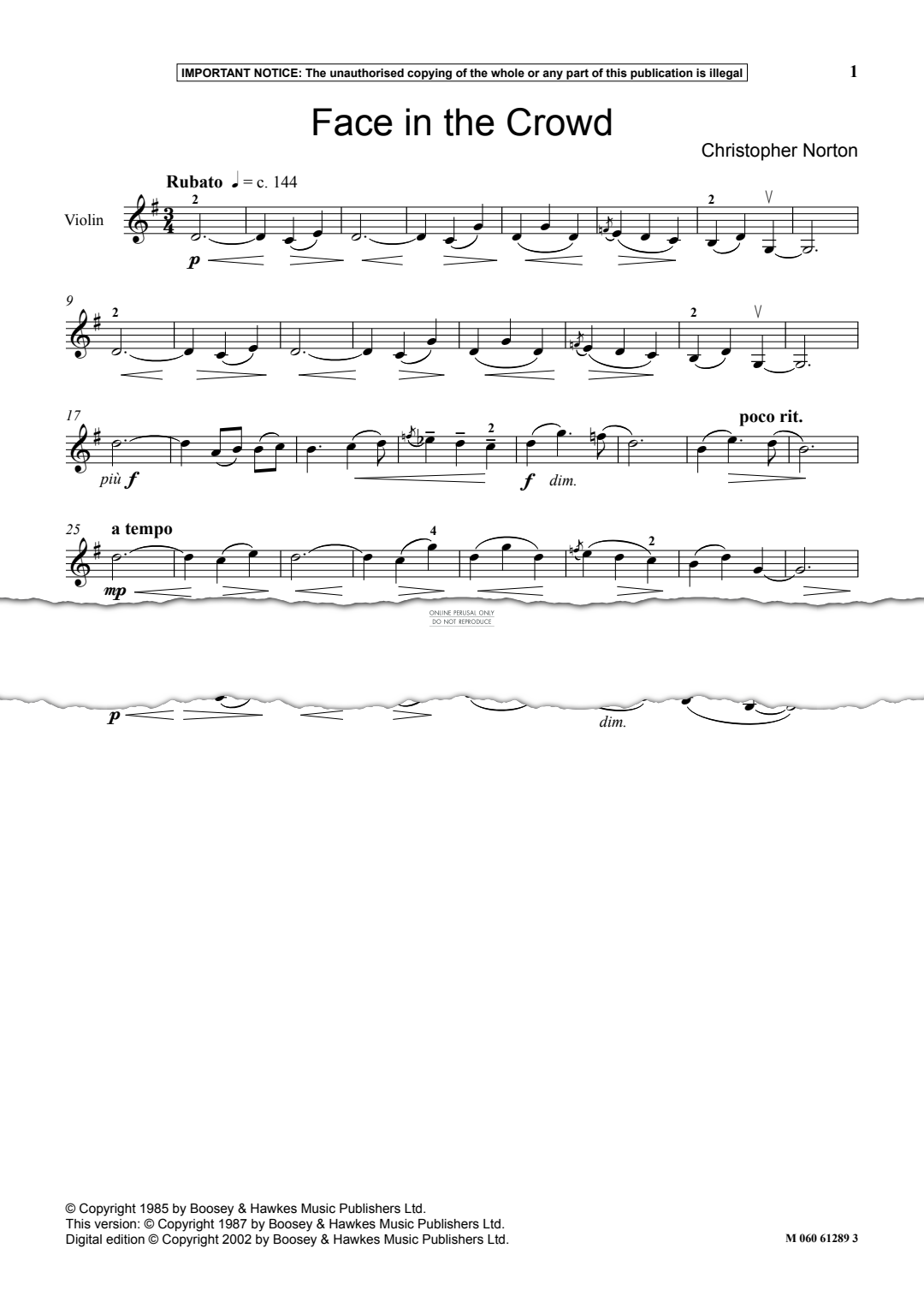 Produktgalerie: Seite 1 von 1 Face in the Crowd, Christopher Norton, Klavier, Violine