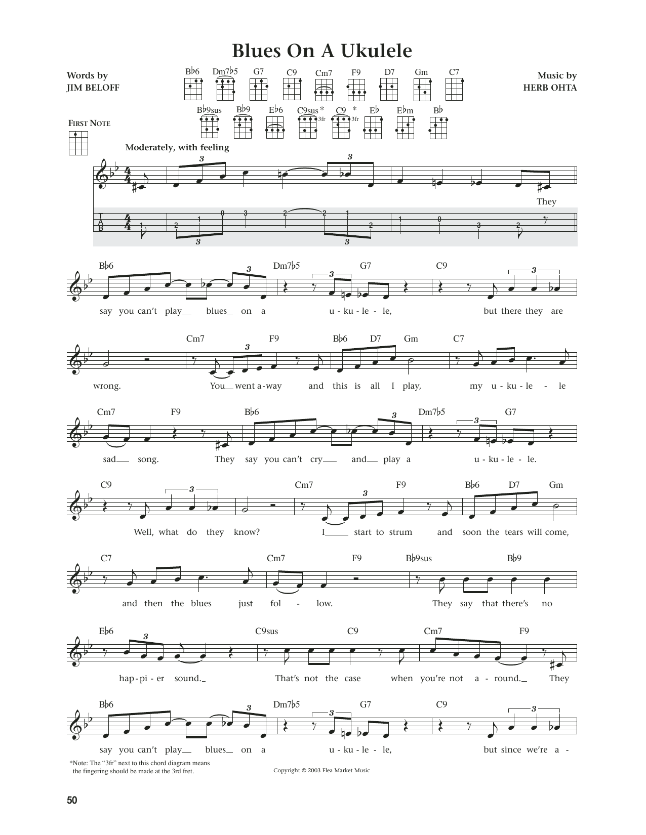Produktgalerie: Seite 1 von 1 Blues On A Ukulele (from The Daily Ukulele) (arr. Jim Beloff), Herb Ohta, Ukulele