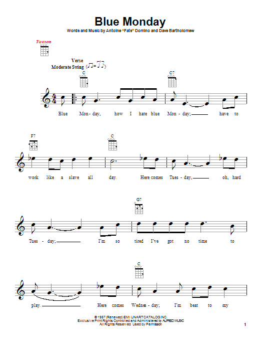 Product gallery: Page 1 of 1 Blue Monday, Dave Bartholomew
