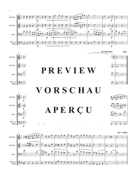 Produktgalerie: Seite 3 von 9 Where you walk, , (2xTrompete in B, Horn in F, Posaune)