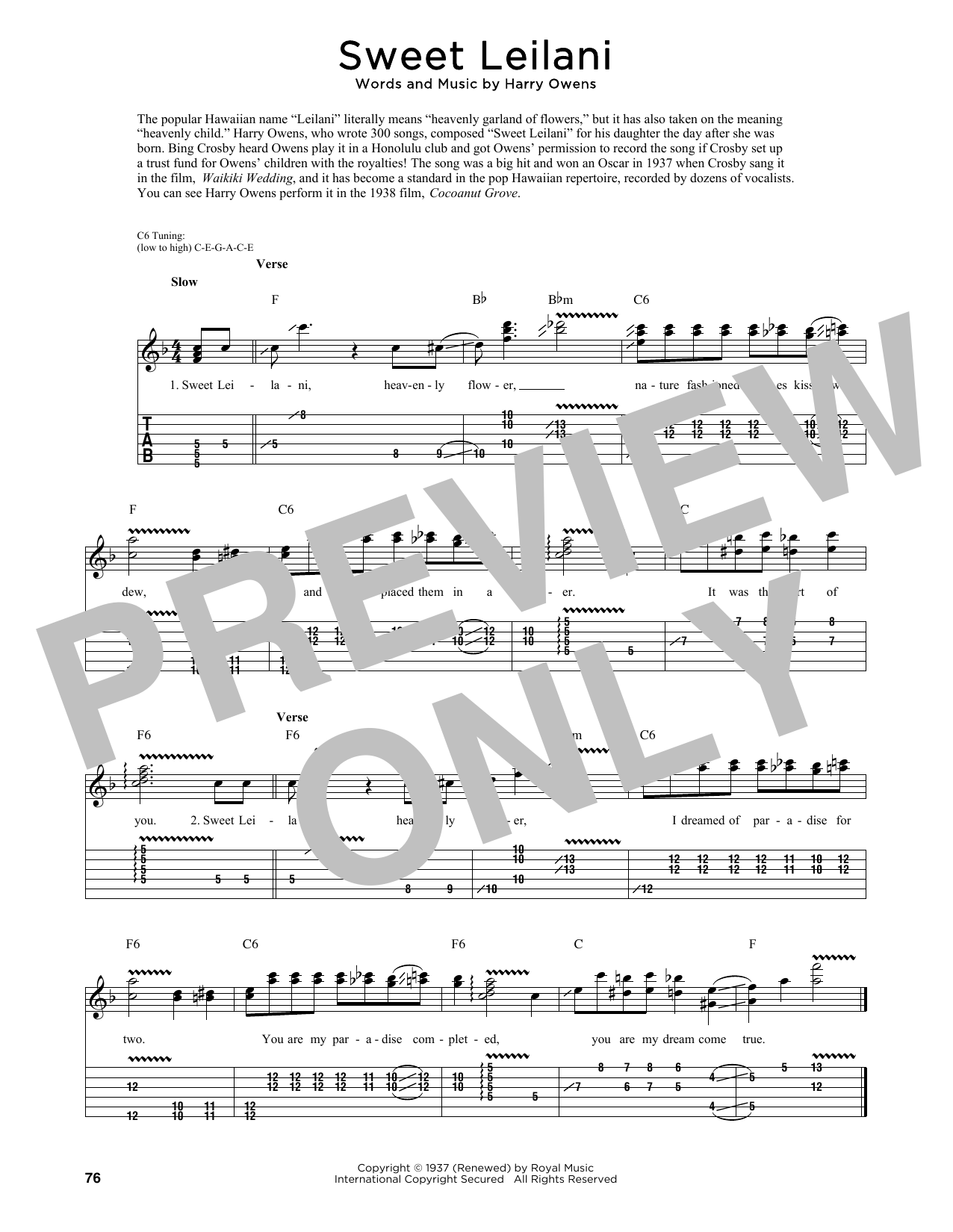 Produktbild zu: Sweet Leilani (arr. Fred Sokolow)