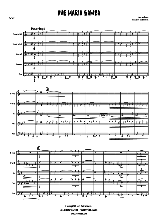 Produktbild zu: Ave Maria Samba Bach/Gounod (arr. Kosmyna)