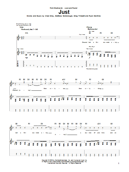 Produktgalerie: Seite 1 von 1 Just, Mudvayne, Gitarre