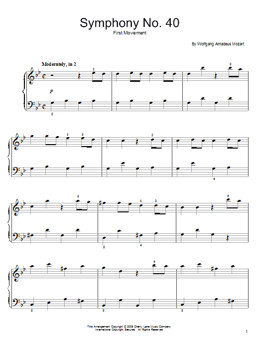 Product picture to: Symphony No. 40 in G Minor, First Movement Excerpt