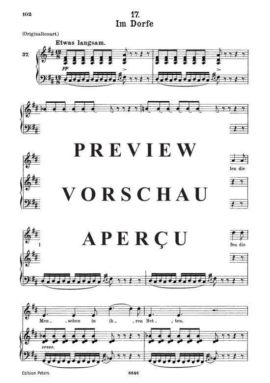 gallery: Im Dorfe D.911-17 (Winterreise) , ,  (Gesang mittel + Klavier)