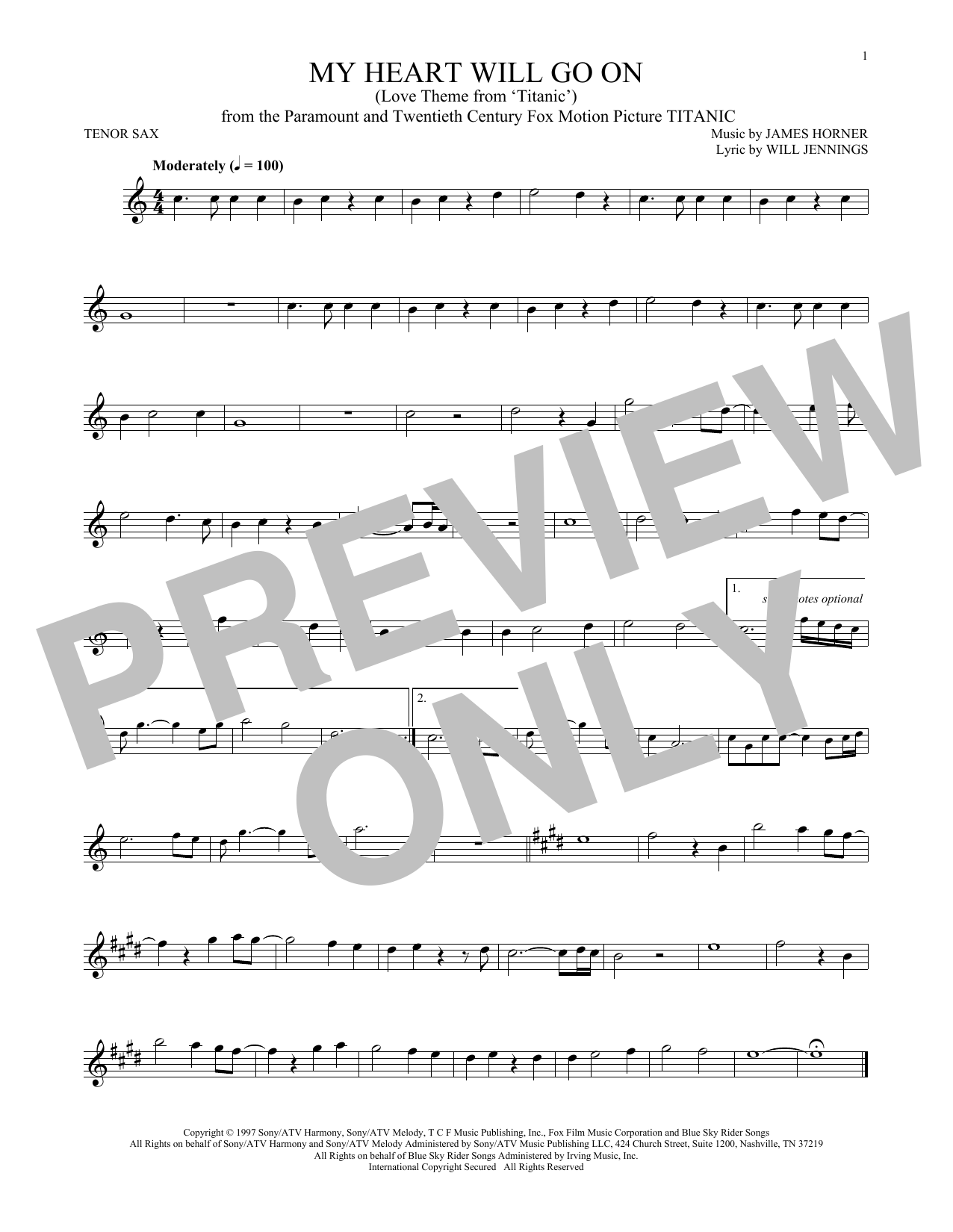 Product gallery: Page 1 of 1 My Heart Will Go On (Love Theme From Titanic), Celine Dion