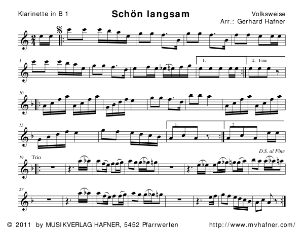 Product gallery: Page 1 of 11 Schön langsam, , (woodwind and brass)