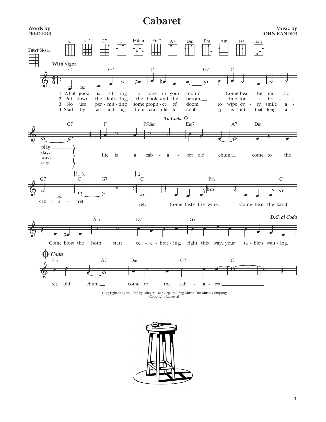 Product gallery: Page 1 of 1 Cabaret (from The Daily Ukulele) (arr. Liz and Jim Beloff), Herb Alpert and the Tijuana Brass