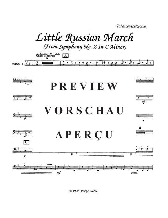 Product gallery: Page 14 of 17 Little Russian March (from Symphony No. 2 in C Minor) , ,  (Tuba Quartett EETT)
