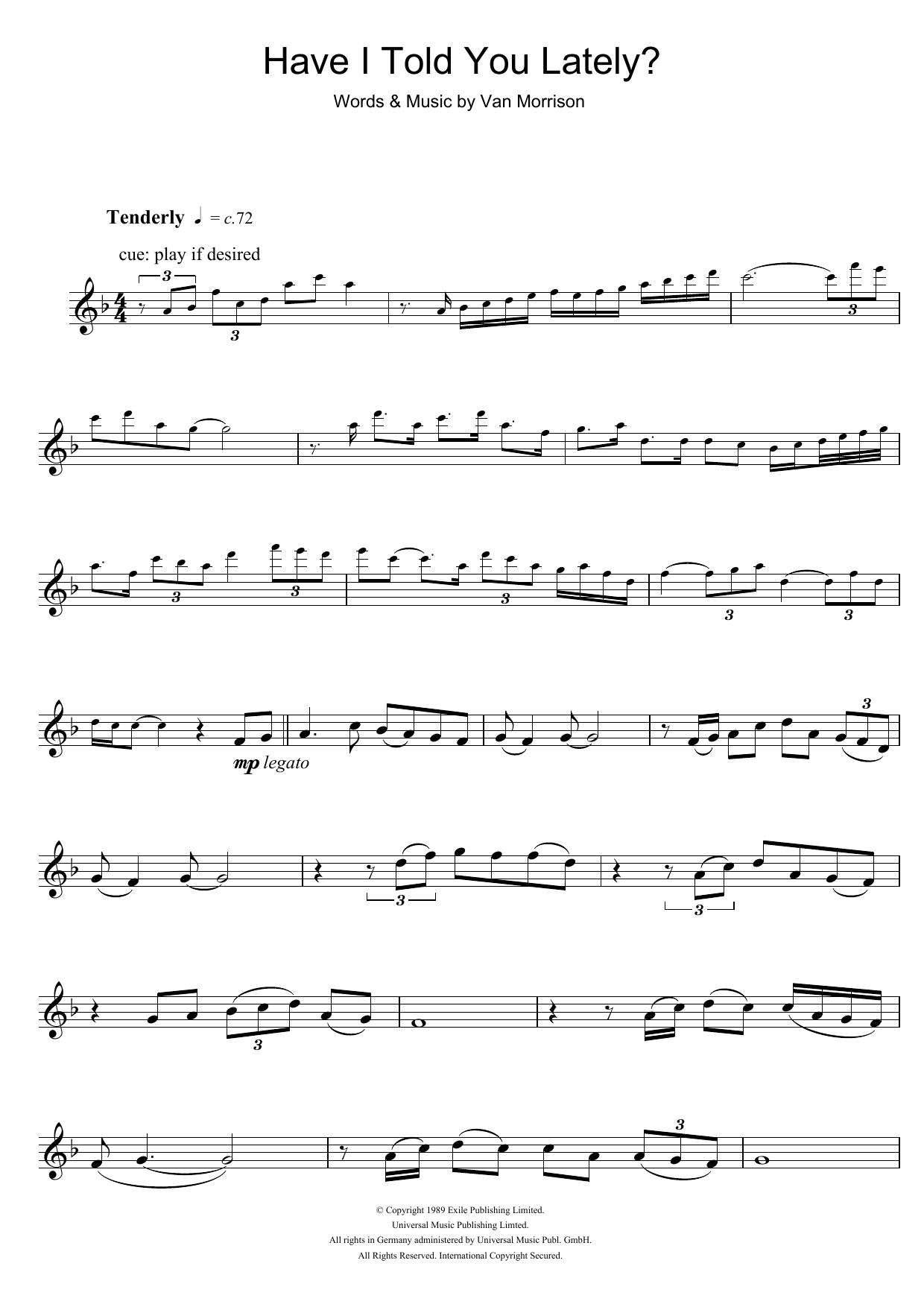 Product gallery: Page 1 of 1 Have I Told You Lately, Van Morrison