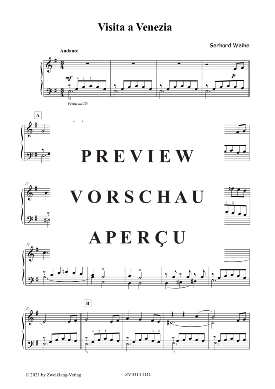 gallery: Visita a Venezia , , Klavier Solo
