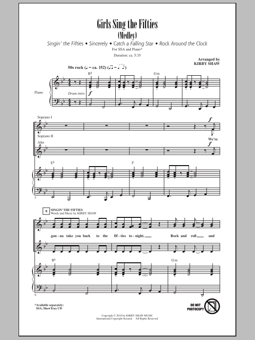 Produktgalerie: Seite 1 von 1 Girls Sing The Fifties (Medley), Kirby Shaw, Chor